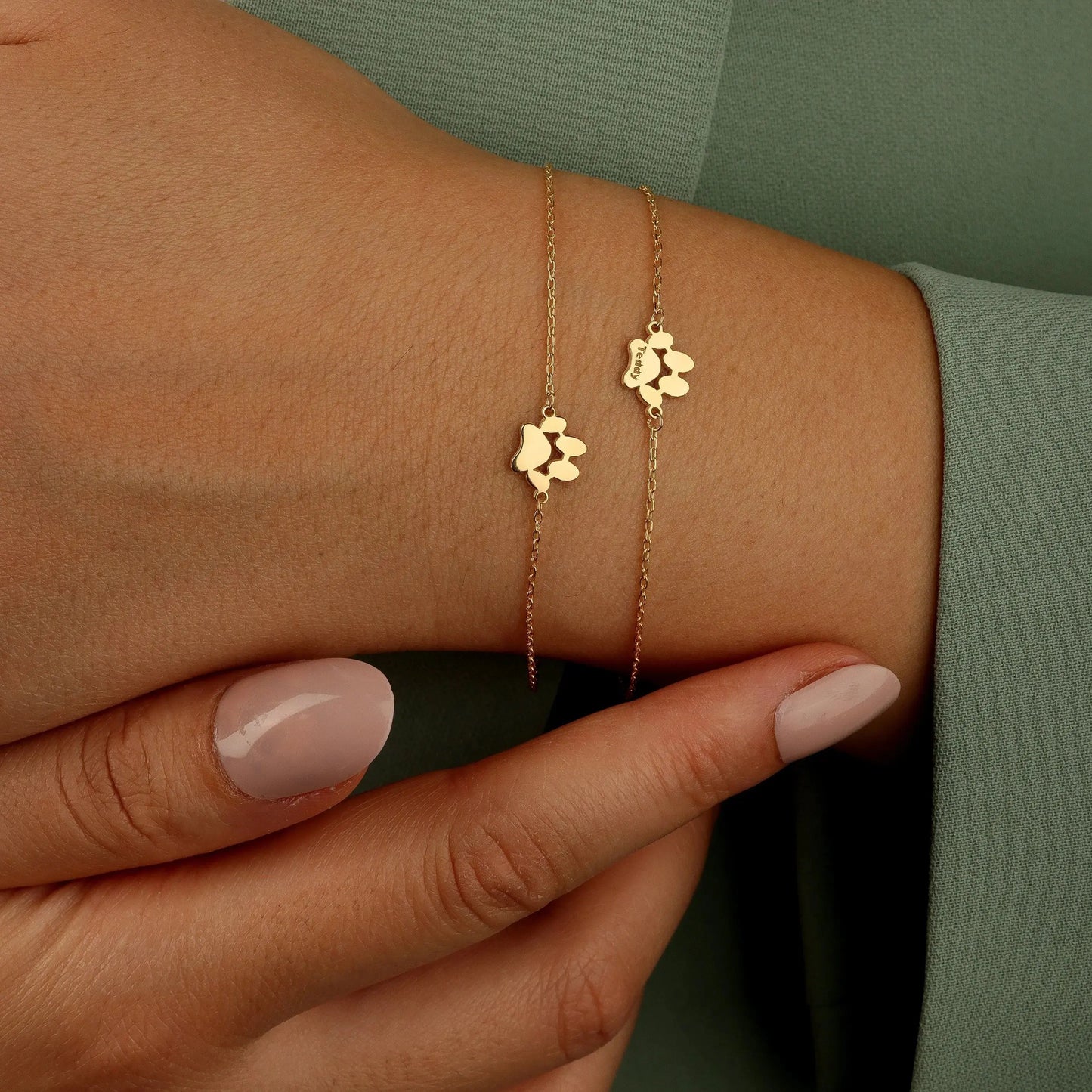 Personalized Paw Name Bracelet  NostalgiaJewels