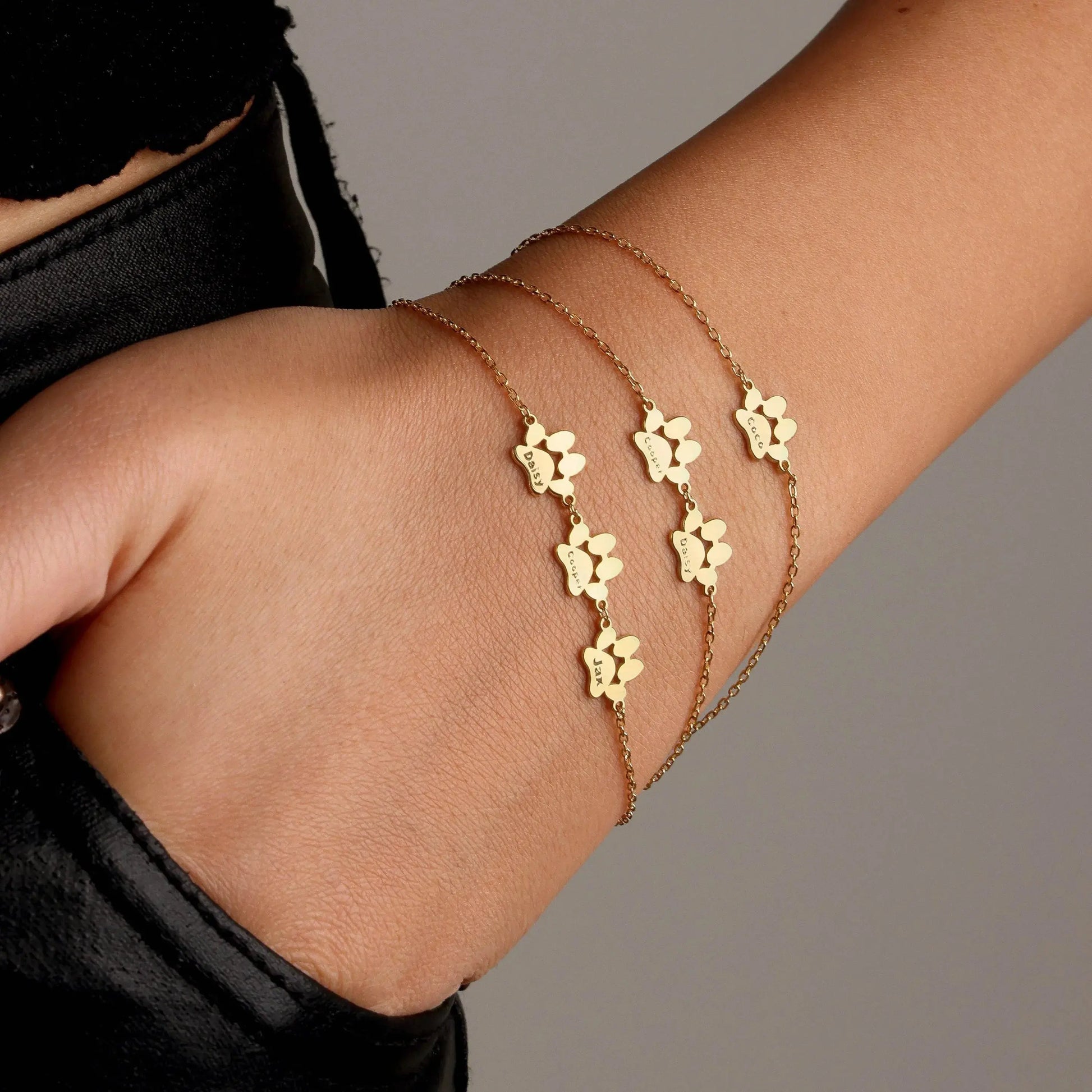 Personalized Paw Name Bracelet  NostalgiaJewels