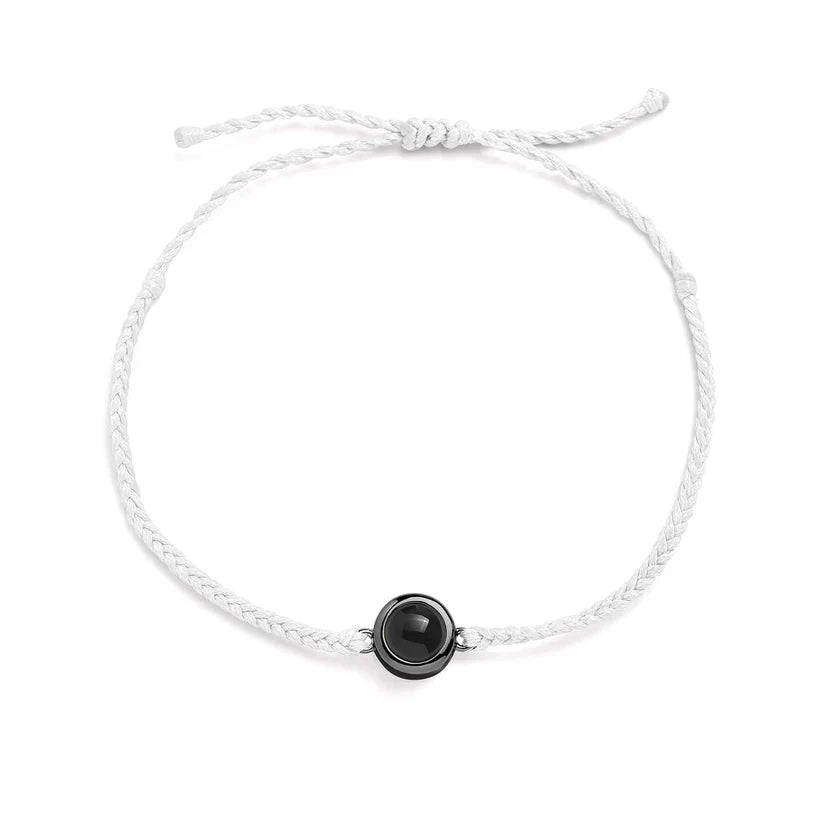 Custom Photo Bracelet - White/Black