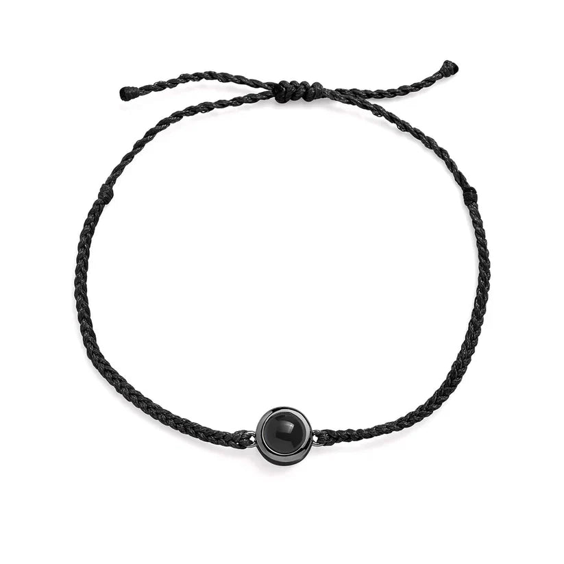 Custom Photo Bracelet - Black/Black