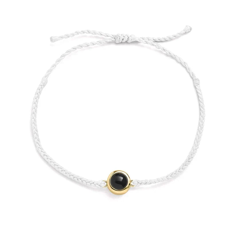 Custom Photo Bracelet - White/Gold