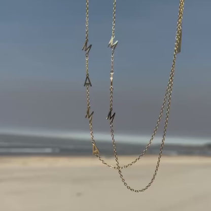 Personalized Necklace with Side Initials