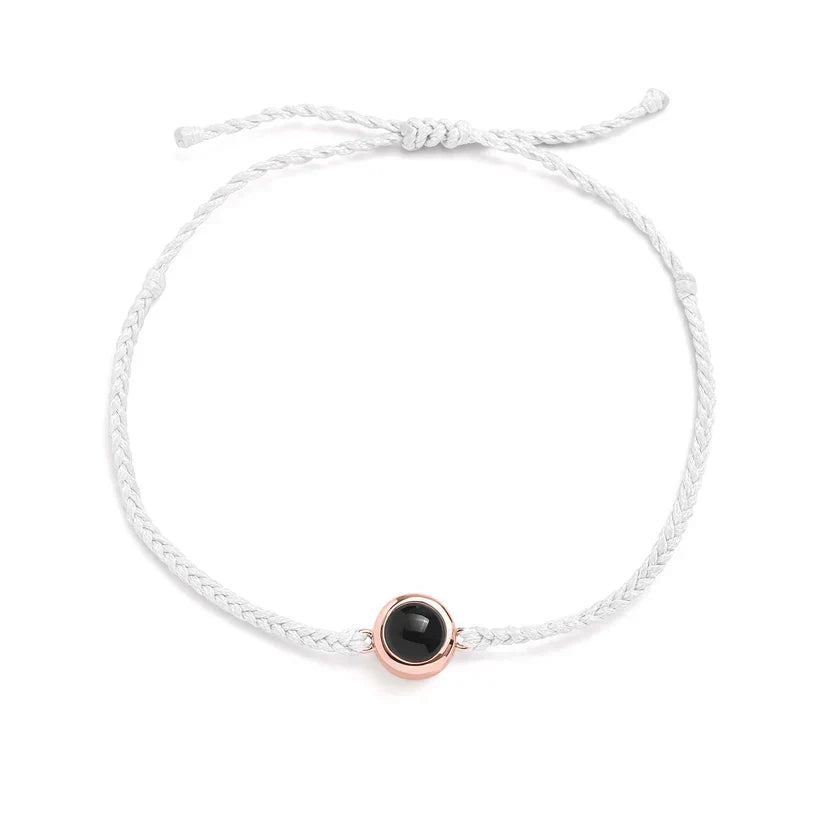 Custom Photo Bracelet - White/Rosegold