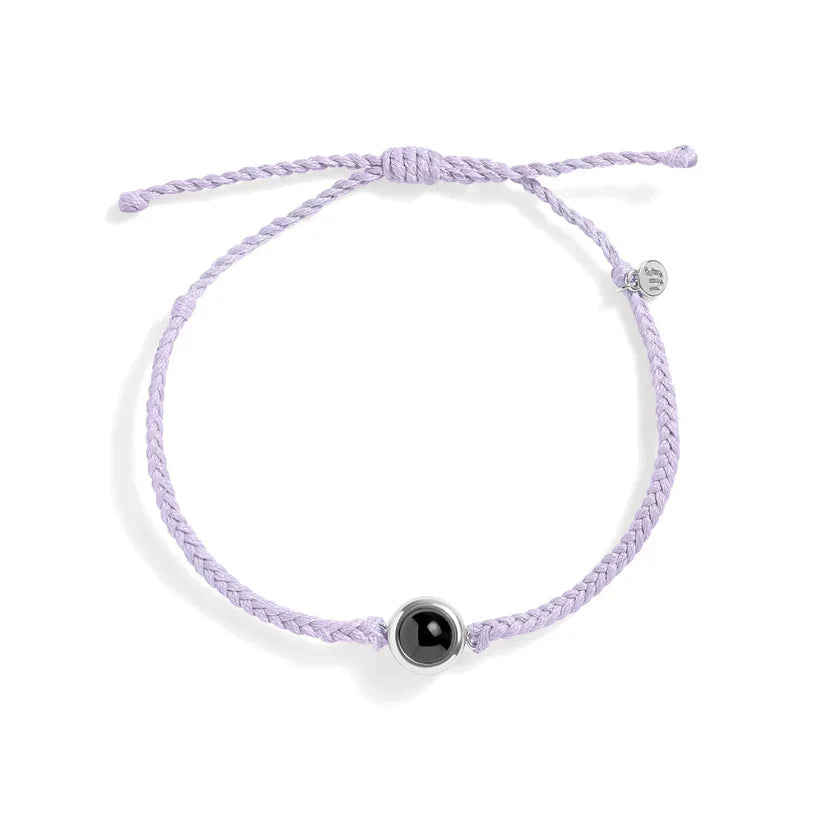 Custom Photo Bracelet - Purple/Silver